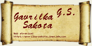 Gavrilka Šakota vizit kartica
